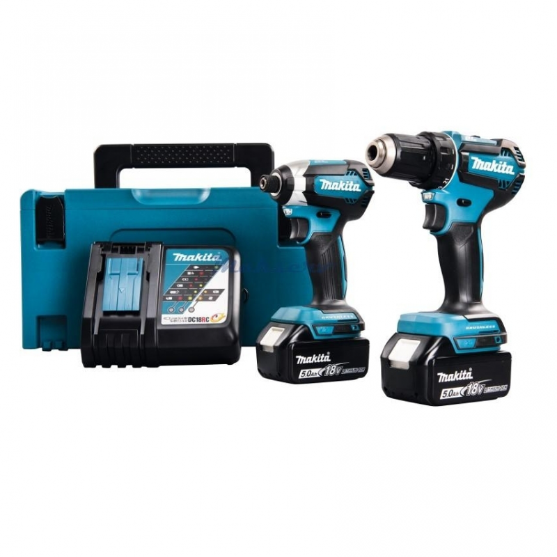 Makita DF012DSE 7.2V Lithium-Ion Cordless 4" Hex Driver-Drill Kit with Auto-Stop Clutch ＆ T-01725 Contractor-Grade Bit Set, 70-Pc - 3